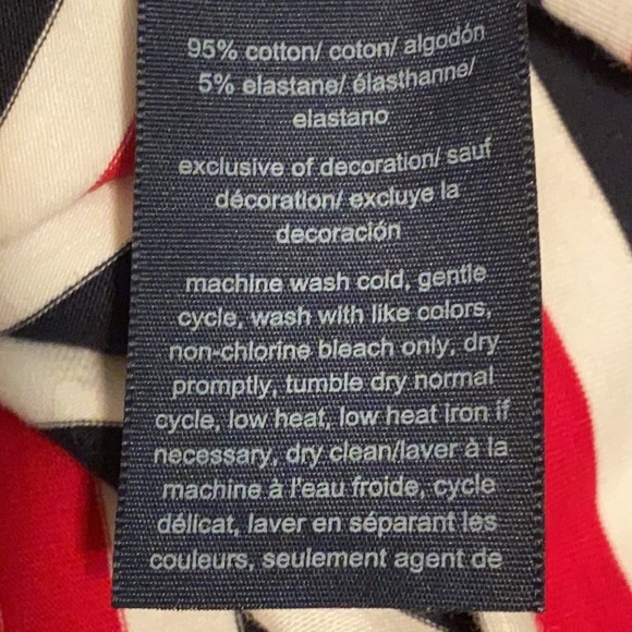 Tommy‎ Hilfiger red white black striped sleeveless maxi dress size small #72414 - Picture 9 of 11